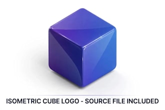 create 3d isometric cube art and pixel block design