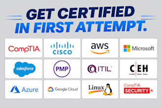 help you in aws, cysa, scrum,microsoft, istqb,cisco,ccna, cloud certifications