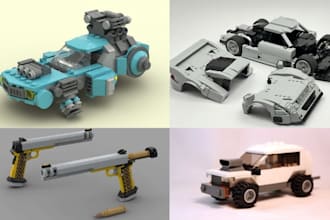 create custom 3d lego moc toy designs using bricklink studio with instructions