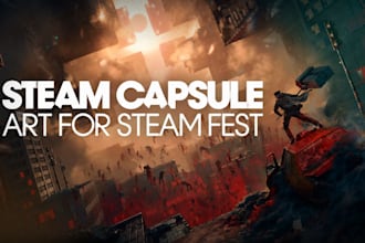 do steam capsule art, game promotion,steam banner, game marketing, game wishlist