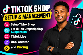 setup tiktok shop fix tik tok dropshipping suspension tiktok live ugc creator