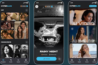 develop ai video generator app, ai video editor app, tiktok reels, ai images app