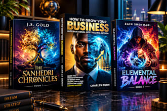 do professional bookcover design for ebook, paperback, hardcover and dust jacket