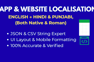 do manual english, hindi and punjabi translation