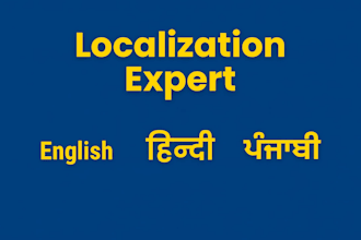 do manual english, hindi and punjabi translation