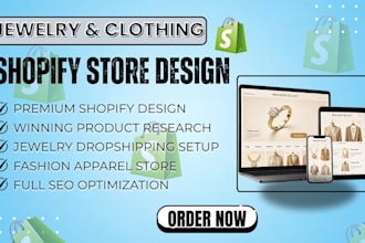 build jewelry store clothing website and fashion apparel shopify store