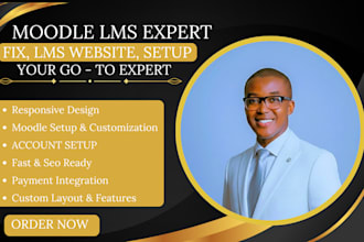 setup, build and customize moodle lms online course website