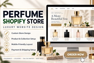 build perfume shopify store fragrance cologne eau de parfum body mist website