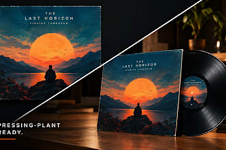 do layout digipack cd vinyl for band ip edm ep album cd print hand