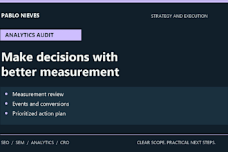 audit your ga4 analytics and create a prioritized measurement plan