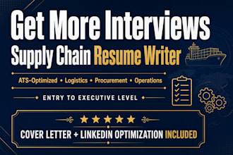 write an ats supply chain logistics and procurement resume