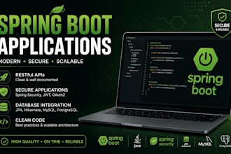 develop a java spring boot web application