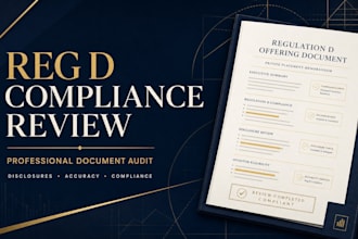 conduct a professional reg d compliance document review