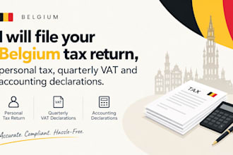 file belgium tax return, personal tax, quarterly vat, accounting declarations