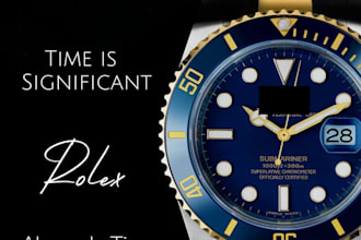 create premium watch ad posters for social media