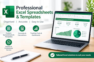 create professional excel spreadsheets, trackers and templates
