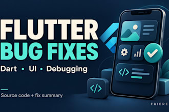 fix flutter app bugs and resolve dart UI issues