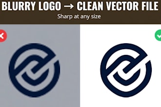 refine, vectorize and clean up your existing logo design
