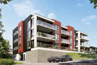produce blend fbx obj skp rvt file for 3d model house, blender small 3d building