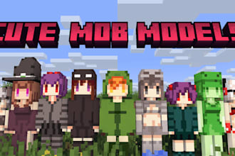 create high quality minecraft mob model and animation for your server