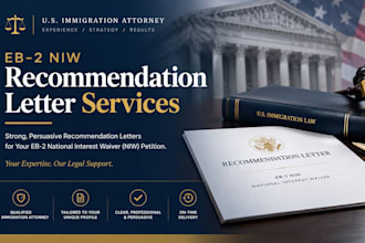 write an eb2 niw expert recommendation letter by a US
