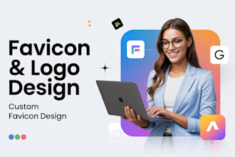 design a clean custom favicon and logo for your brand