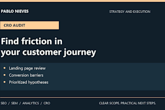 audit your landing page and deliver a prioritized cro action plan