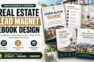 design real estate home buyer or seller guide, lead magnet, brochure, packet