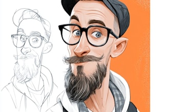 draw a cartoon digital illustration
