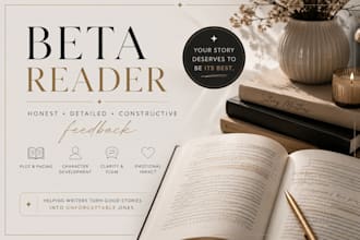 beta read your book with honest reader feedback
