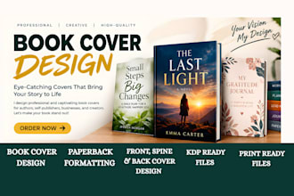 design book cover, ebook cover and paperback cover design interior book design