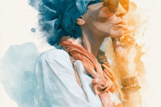 draw digital watercolor illustration