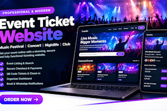 create event ticket website music festival website nightlife club ticket website