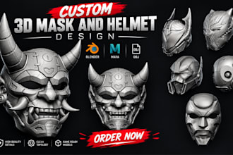 sculpt wearable 3d mask 3d helmet oni anime cosplay mask stl for 3d printing
