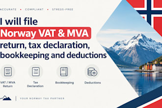 file norway vat, mva return, tax declaration, bookkeeping and tax deductions