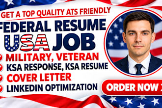 write federal, military resume, usajobs, and optimize linkedin