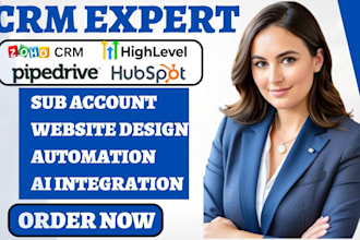 real estate crm gohighlevel website ghl sub account hubspot dashboard automation