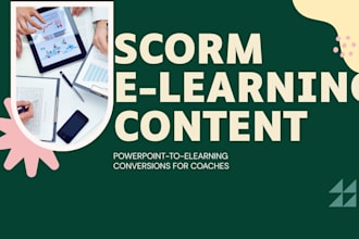 create scorm course elearning content powerpoint slides online training