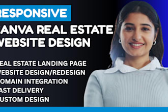 design editable canva real estate website landing page design elementor