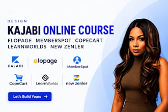 design kajabi online course elopage memberspot copecart learnworlds new zenler