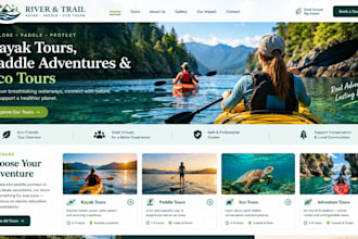 build squarespace kayak tour paddle tour eco tour adventure operator site