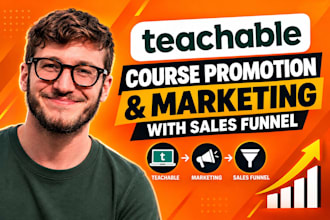 do teachable course promotion, teachable coaching course marketing, sales funnel