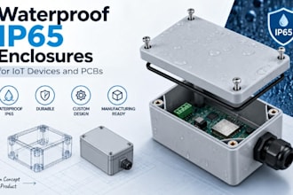 design waterproof ip65 electronics enclosures for iot devices and pcbs