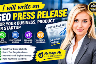 write an SEO press release for your business, product or startup