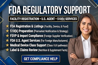 handle fda registration compliance, US agent, fsvp, 510k medical device support