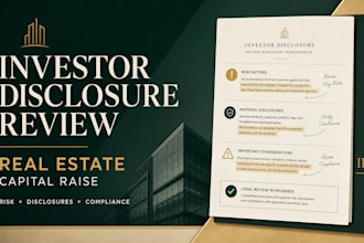 review investor disclosures for your real estate capital raise
