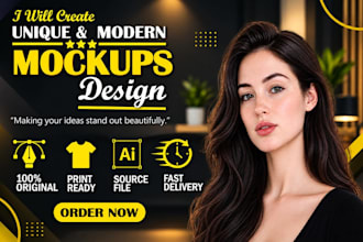 design realistic logo, ebook, 3d and hoodie mockups