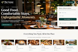 create restaurant cafe bakery catering hotel vacation rental tilda website
