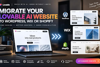 migrate your lovable ai website to shopify, wordpress or wix with full seo setup