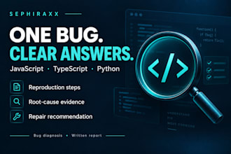 diagnose one reproducible javascript or python bug